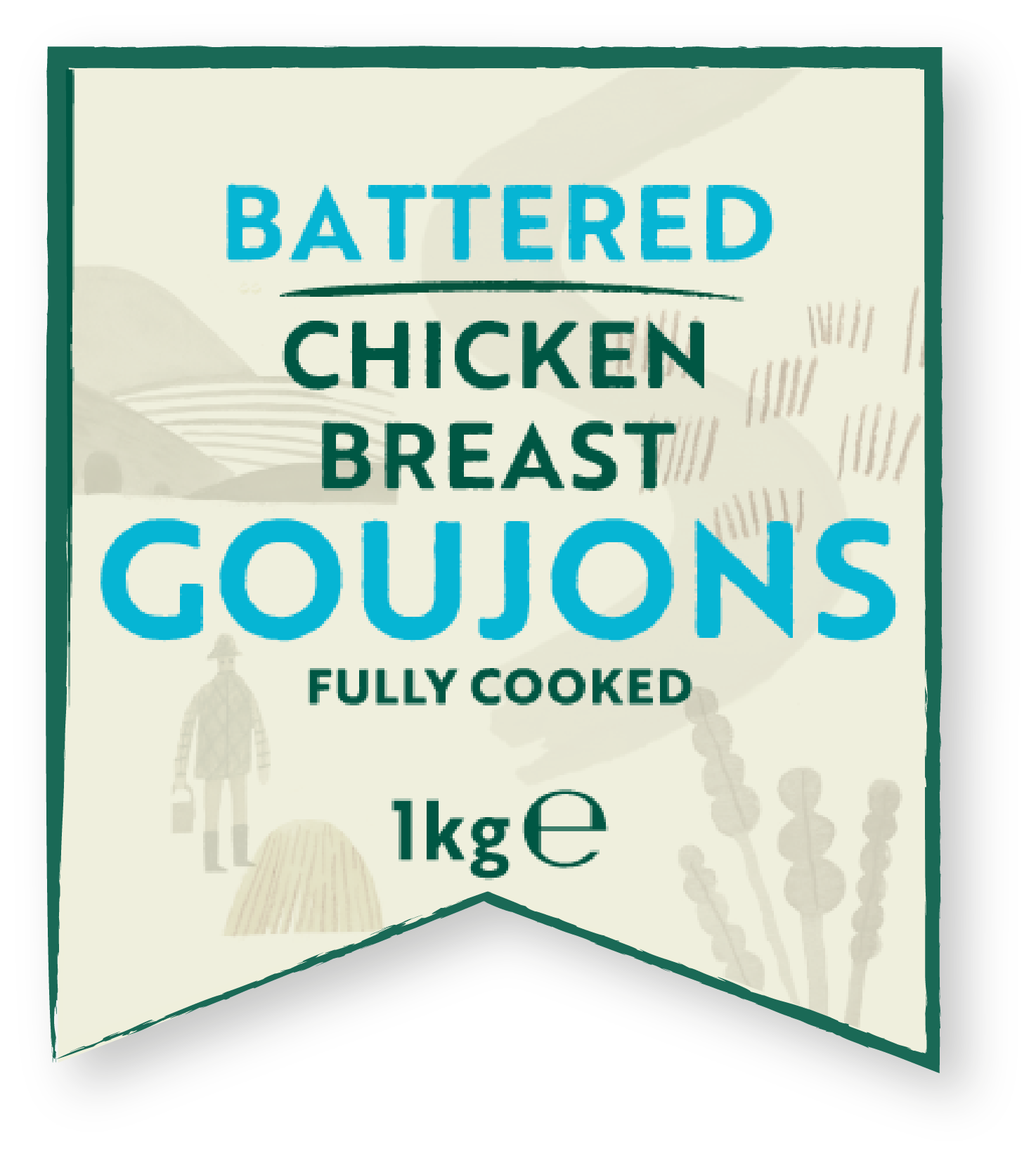 Battered chicken breast goujons