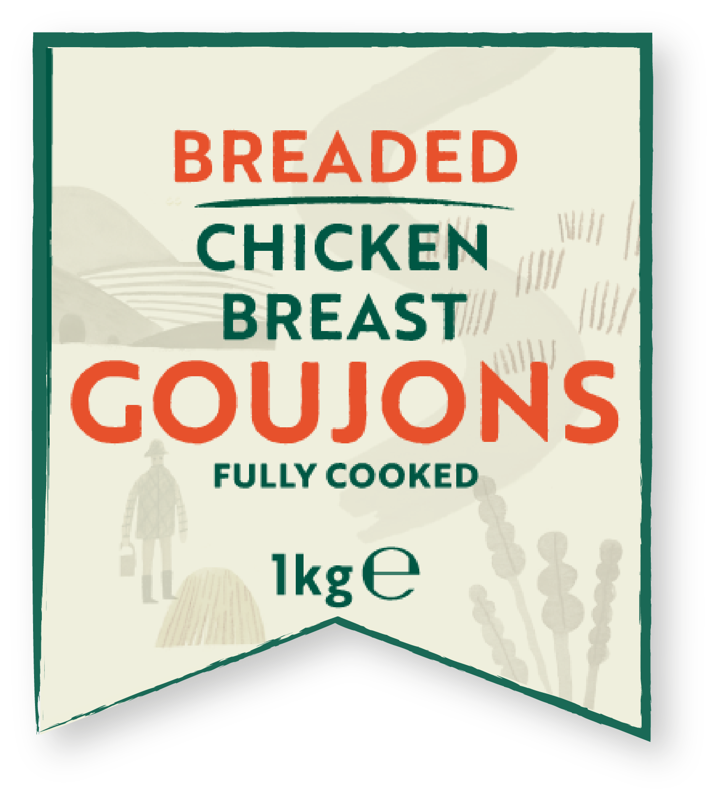 Breaded chicken breast goujons